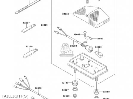 TAILLIGHT(S) - KDX220-A9 KDX220R 2002 USA CANADA