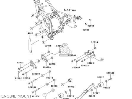 ENGINE MOUNT - KDX220-A9 KDX220R 2002 USA CANADA