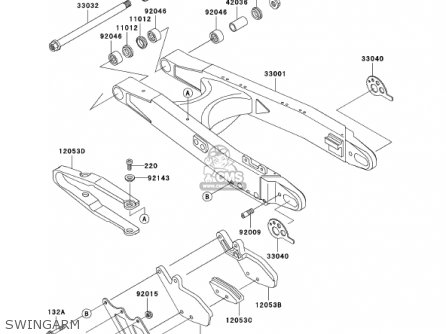 SWINGARM - KDX220-A9 KDX220R 2002 USA CANADA