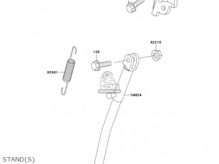 STAND(S) - KDX220-A9 KDX220R 2002 USA CANADA