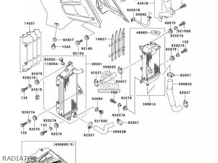 RADIATOR - KDX220-A9 KDX220R 2002 USA CANADA