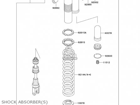 SHOCK ABSORBER(S) - KDX220-A9 KDX220R 2002 USA CANADA