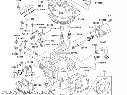 CYLINDER HEAD/CYLINDER - KDX220-A9 KDX220R 2002 USA CANADA