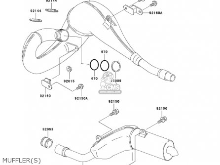 MUFFLER(S) - KDX220-A9 KDX220R 2002 USA CANADA