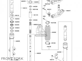 FRONT FORK - KDX220-A9 KDX220R 2002 USA CANADA