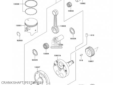 CRANKSHAFT/PISTON(S) - KDX220-A9 KDX220R 2002 USA CANADA