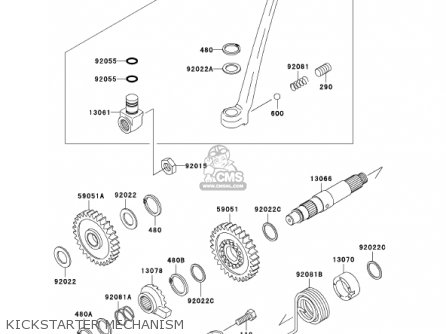 KICKSTARTER MECHANISM - KDX220-A9 KDX220R 2002 USA CANADA
