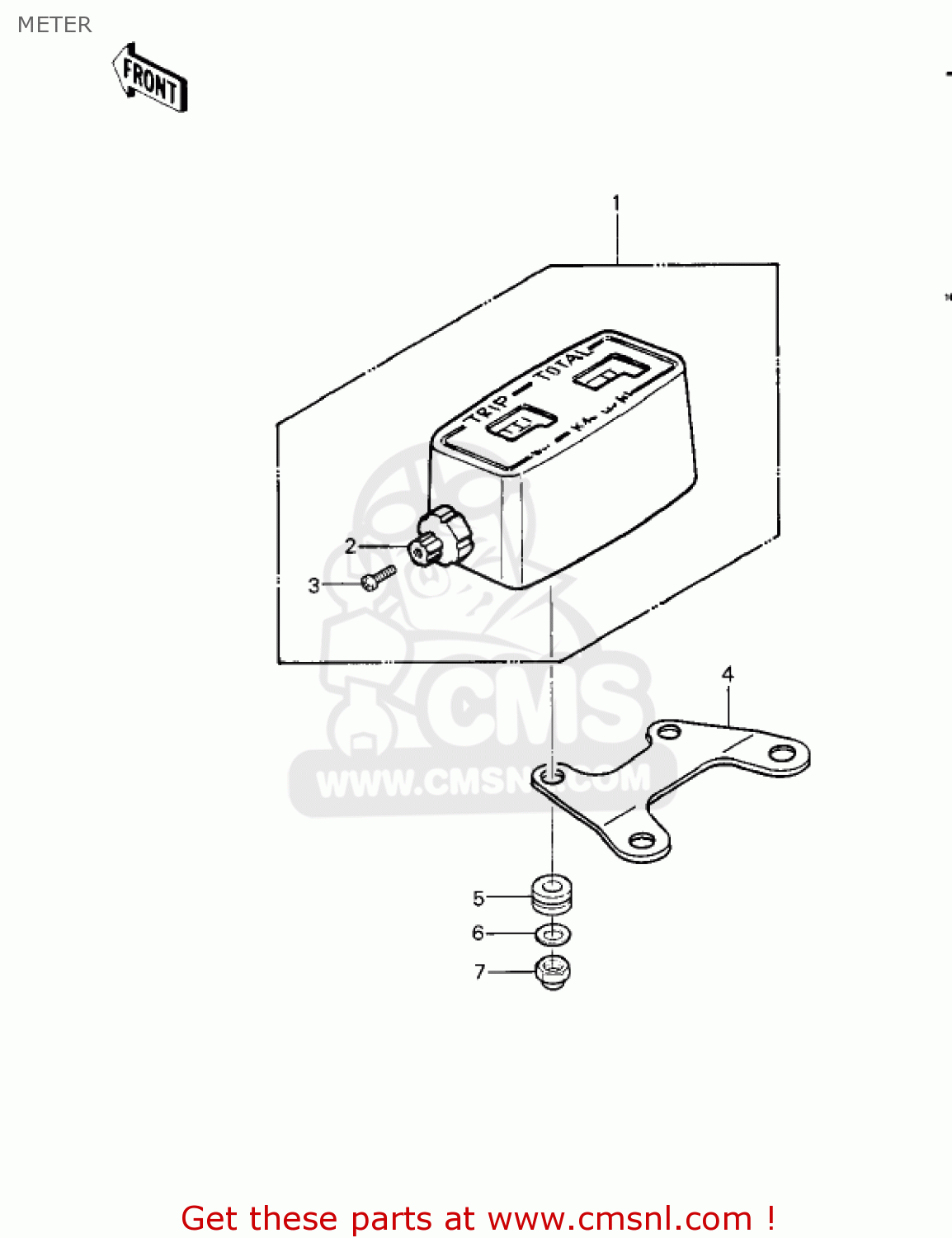 METER KDX250-A1 KDX250 1980 USA CALIFORNIA