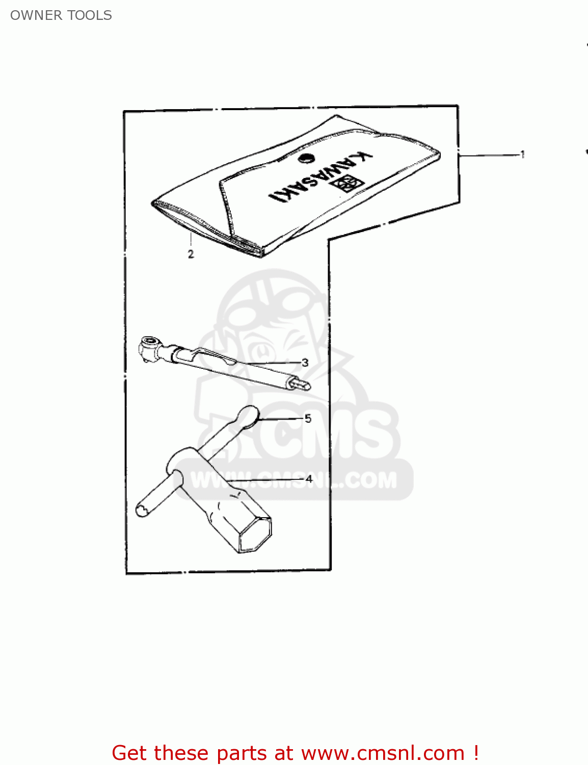 OWNER TOOLS KDX250-A1 KDX250 1980 USA CALIFORNIA