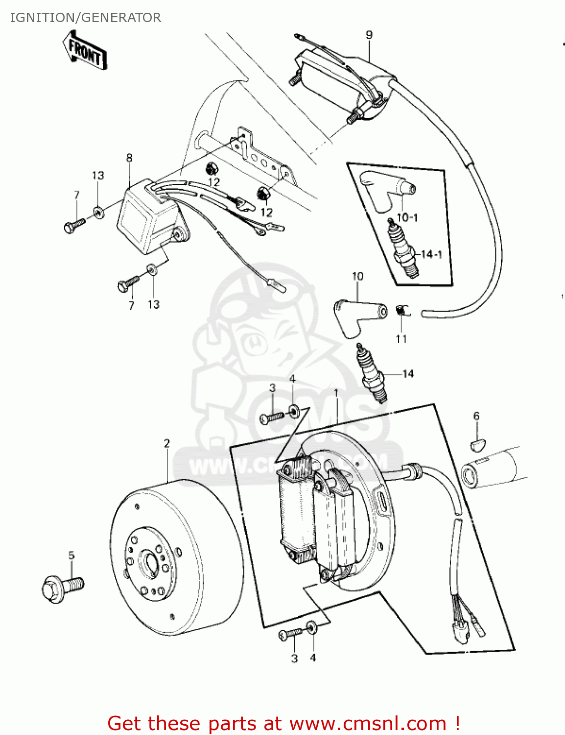 IGNITION/GENERATOR KDX250-A1 KDX250 1980 USA CALIFORNIA