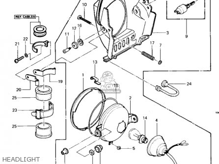 HEADLIGHT - KDX250-A1 KDX250 1980 USA CALIFORNIA