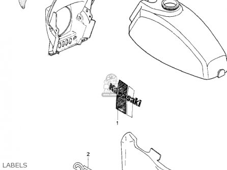 LABELS - KDX250-A1 KDX250 1980 USA CALIFORNIA
