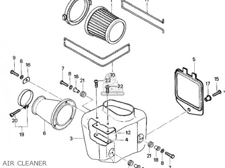 AIR CLEANER - KDX250-A1 KDX250 1980 USA CALIFORNIA