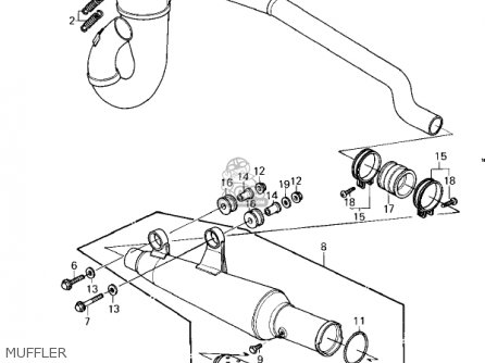 MUFFLER - KDX250-A1 KDX250 1980 USA CALIFORNIA