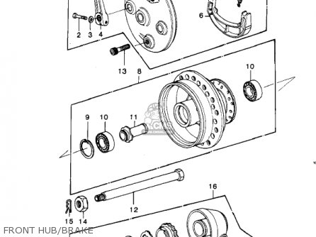 FRONT HUB/BRAKE - KDX250-A1 KDX250 1980 USA CALIFORNIA