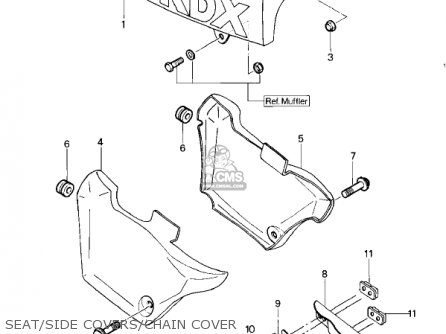 SEAT/SIDE COVERS/CHAIN COVER - KDX250-A1 KDX250 1980 USA CALIFORNIA