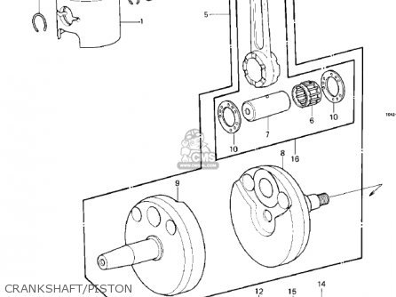 CRANKSHAFT/PISTON - KDX250-A1 KDX250 1980 USA CALIFORNIA