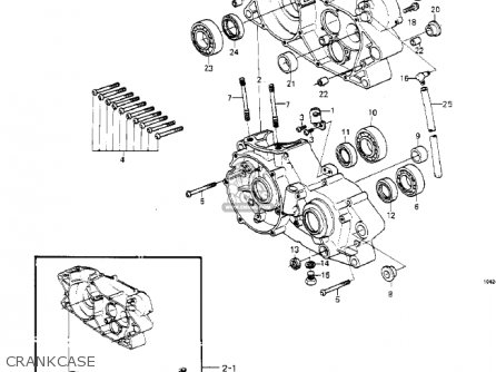 CRANKCASE - KDX250-A1 KDX250 1980 USA CALIFORNIA