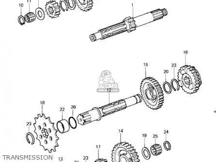 TRANSMISSION - KDX250-A1 KDX250 1980 USA CALIFORNIA