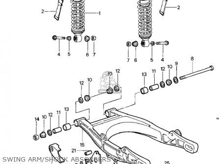 SWING ARM/SHOCK ABSORBERS - KDX250-A1 KDX250 1980 USA CALIFORNIA