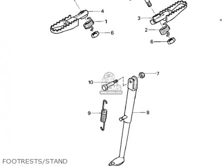 FOOTRESTS/STAND - KDX250-A1 KDX250 1980 USA CALIFORNIA