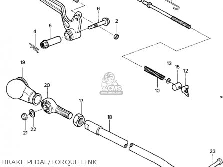 BRAKE PEDAL/TORQUE LINK - KDX250-A1 KDX250 1980 USA CALIFORNIA