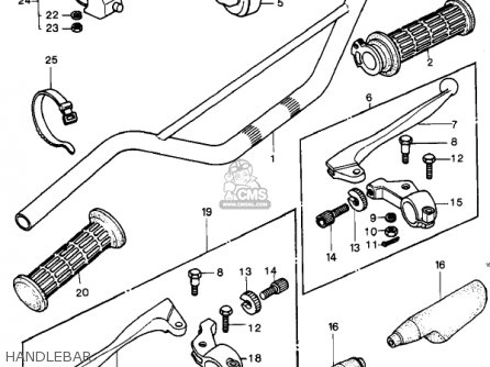 HANDLEBAR - KDX250-A1 KDX250 1980 USA CALIFORNIA
