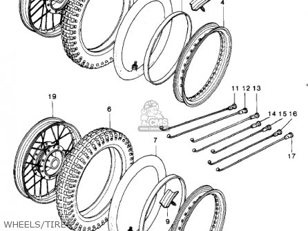 WHEELS/TIRES - KDX250-A1 KDX250 1980 USA CALIFORNIA