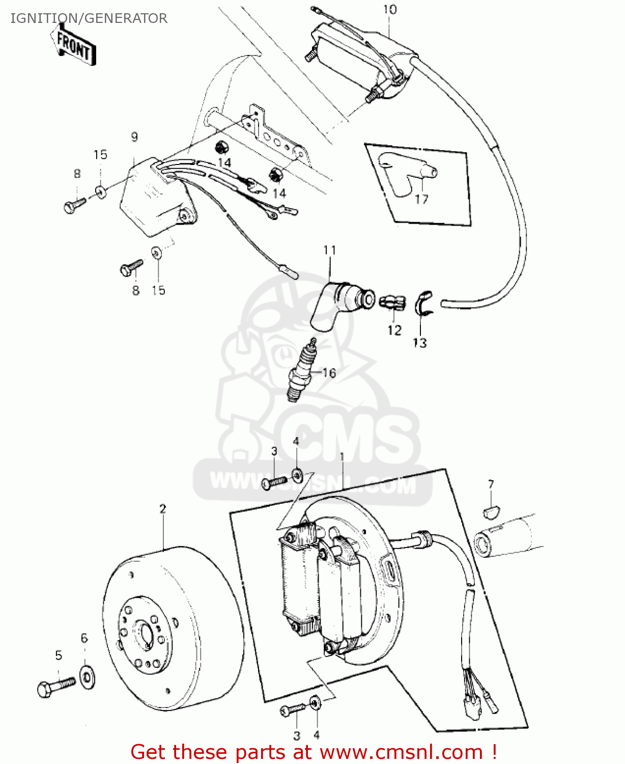 IGNITION/GENERATOR KDX250-B1 KDX250 1981 USA CALIFORNIA CANADA