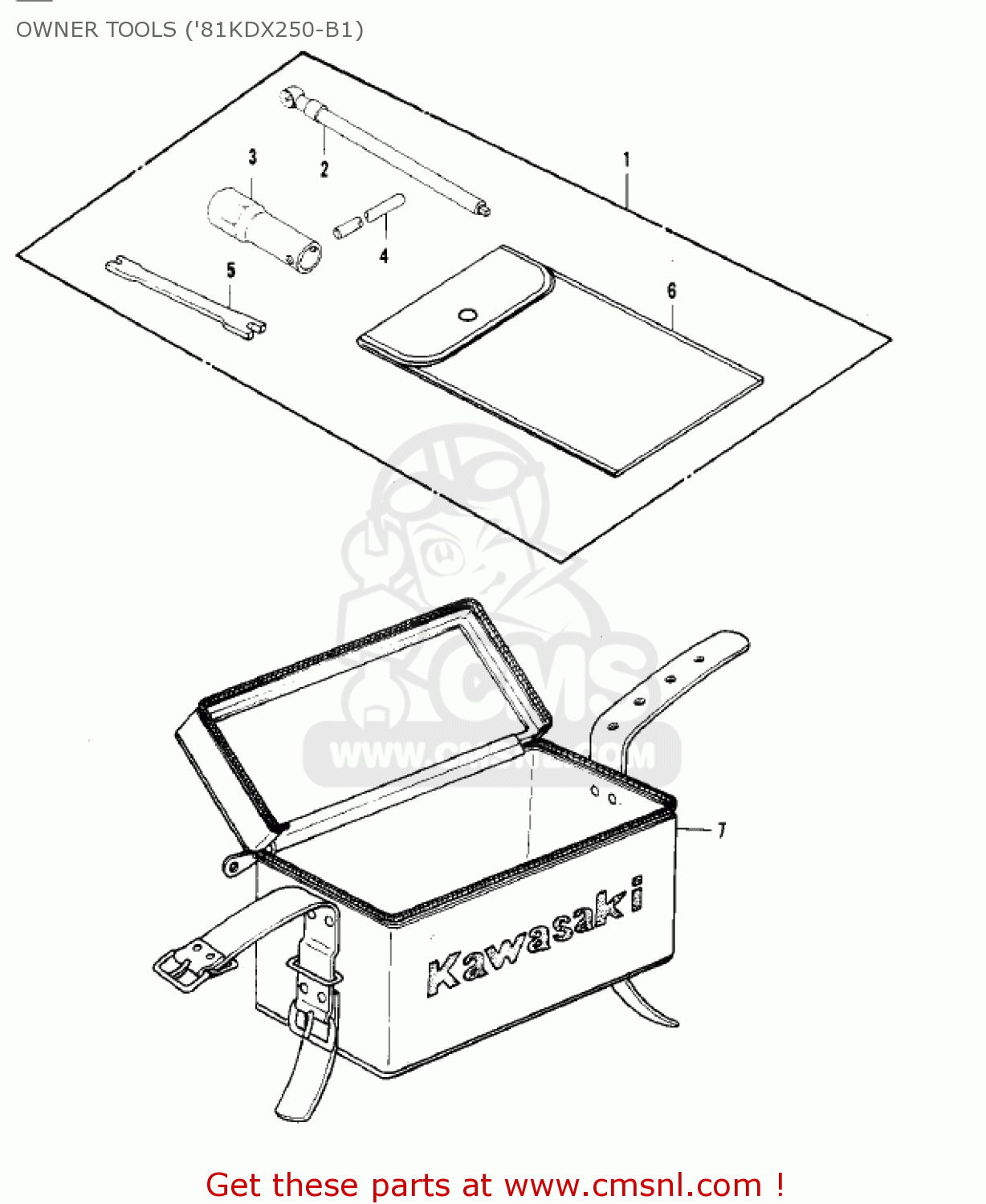 OWNER TOOLS ('81KDX250-B1) KDX250-B1 KDX250 1981 USA CALIFORNIA CANADA