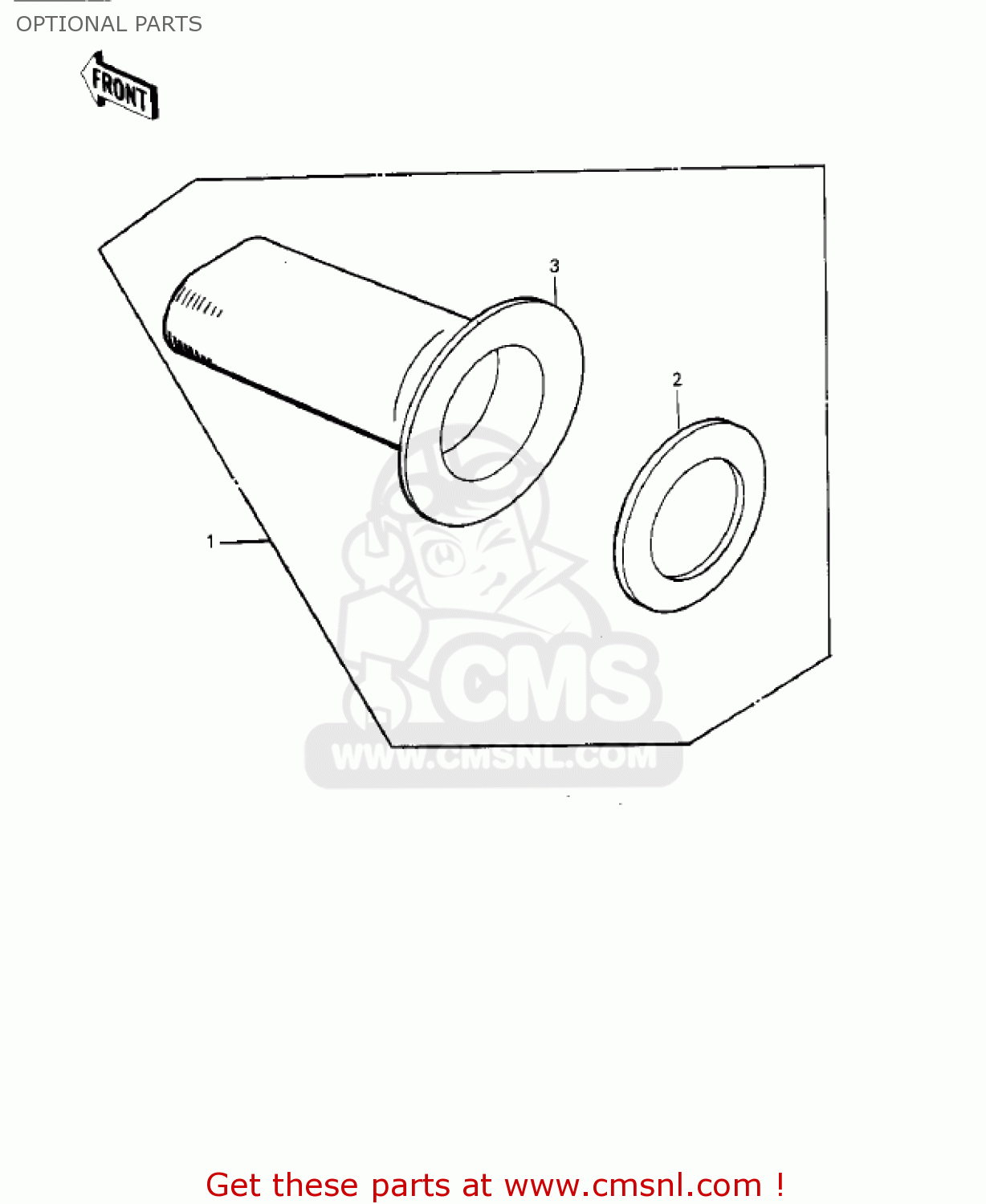 OPTIONAL PARTS KDX250-B1 KDX250 1981 USA CALIFORNIA CANADA