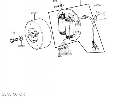 GENERATOR - KDX250-B1 KDX250 1981 USA CALIFORNIA CANADA