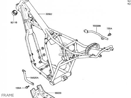 FRAME - KDX250-B1 KDX250 1981 USA CALIFORNIA CANADA