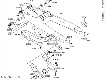 SWING ARM - KDX250-B1 KDX250 1981 USA CALIFORNIA CANADA