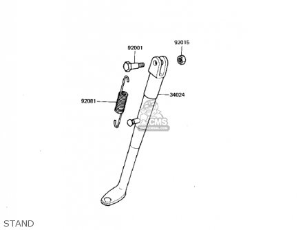 STAND - KDX250-B1 KDX250 1981 USA CALIFORNIA CANADA