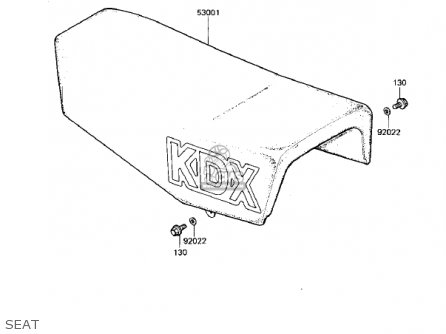 SEAT - KDX250-B1 KDX250 1981 USA CALIFORNIA CANADA