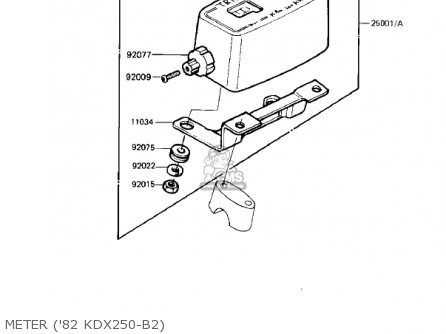 METER ('82 KDX250-B2) - KDX250-B1 KDX250 1981 USA CALIFORNIA CANADA
