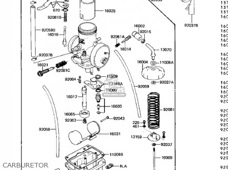 CARBURETOR - KDX250-B1 KDX250 1981 USA CALIFORNIA CANADA