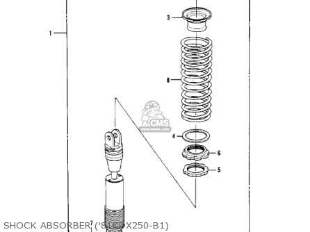 SHOCK ABSORBER ('81KDX250-B1) - KDX250-B1 KDX250 1981 USA CALIFORNIA CANADA