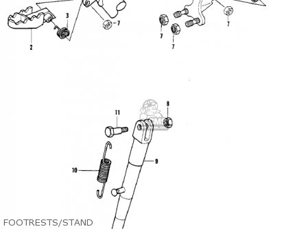 FOOTRESTS/STAND - KDX250-B1 KDX250 1981 USA CALIFORNIA CANADA