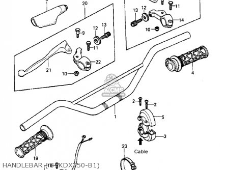 HANDLEBAR ('81KDX250-B1) - KDX250-B1 KDX250 1981 USA CALIFORNIA CANADA