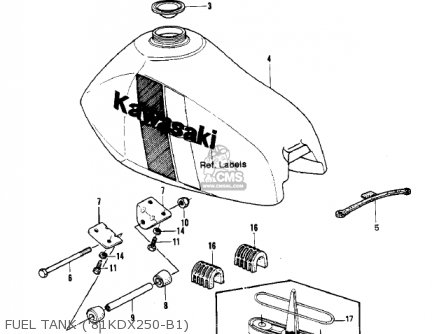 FUEL TANK ('81KDX250-B1) - KDX250-B1 KDX250 1981 USA CALIFORNIA CANADA