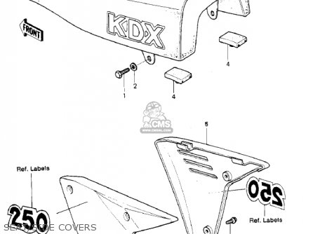 SEAT/SIDE COVERS - KDX250-B1 KDX250 1981 USA CALIFORNIA CANADA