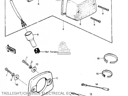 TAILLIGHT/CHASSIS ELECTRICAL EQU - KDX250-B1 KDX250 1981 USA CALIFORNIA CANADA