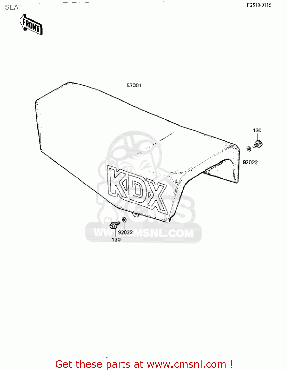 SEAT KDX250-B2 KDX250 1982 USA CALIFORNIA CANADA