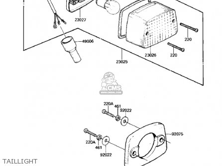 TAILLIGHT - KDX250-B2 KDX250 1982 USA CALIFORNIA CANADA