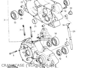 CRANKCASE ('81KDX250-B1) - KDX250-B2 KDX250 1982 USA CALIFORNIA CANADA