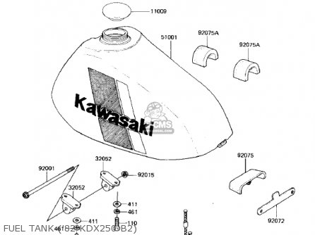 FUEL TANK ('82 KDX250-B2) - KDX250-B2 KDX250 1982 USA CALIFORNIA CANADA