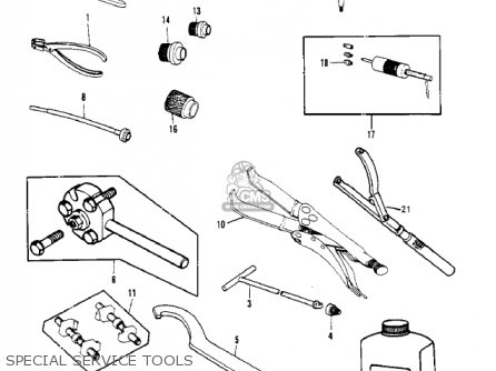 SPECIAL SERVICE TOOLS - KDX250-B2 KDX250 1982 USA CALIFORNIA CANADA
