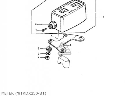METER ('81KDX250-B1) - KDX250-B2 KDX250 1982 USA CALIFORNIA CANADA